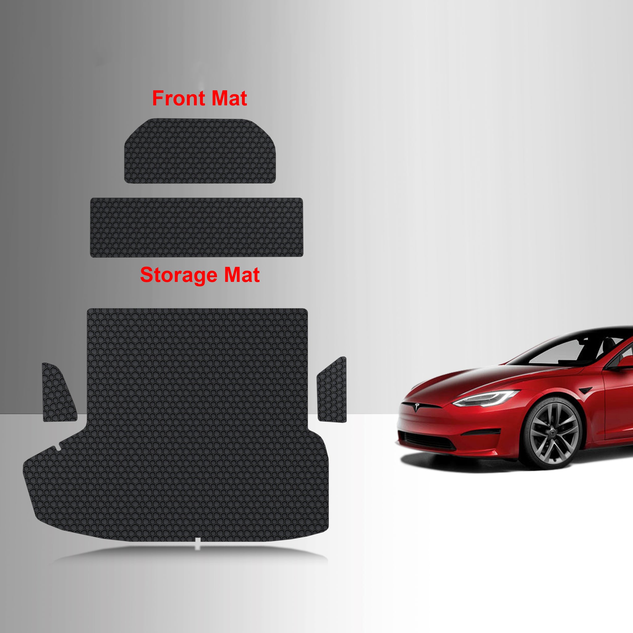 CUSTOM FIT FOR TESLA Model S Long Range / Plaid 2022 Frunk Mat Trunk Mat Storage Mat