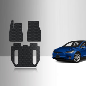 CUSTOM FIT FOR TESLA Model X 2017 1st & 2nd Row 6 Seater, Built After 10/18/16 Without Middle Console