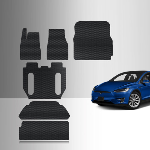 CUSTOM FIT FOR TESLA Model X 2017 Full Set 6 Seater,  Without Middle Console