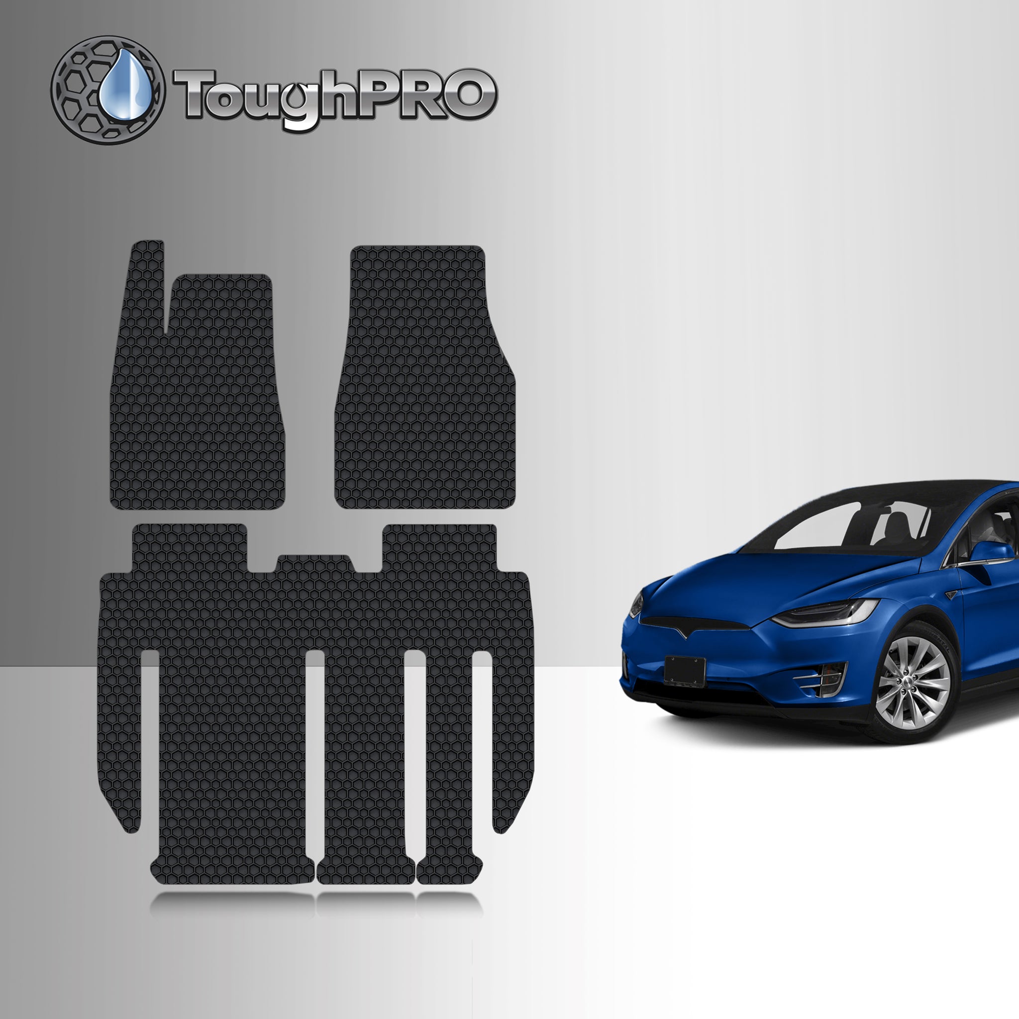 CUSTOM FIT FOR TESLA Model X Sept 2020 and Dec 2021 Floor Mats Set 7 Seater