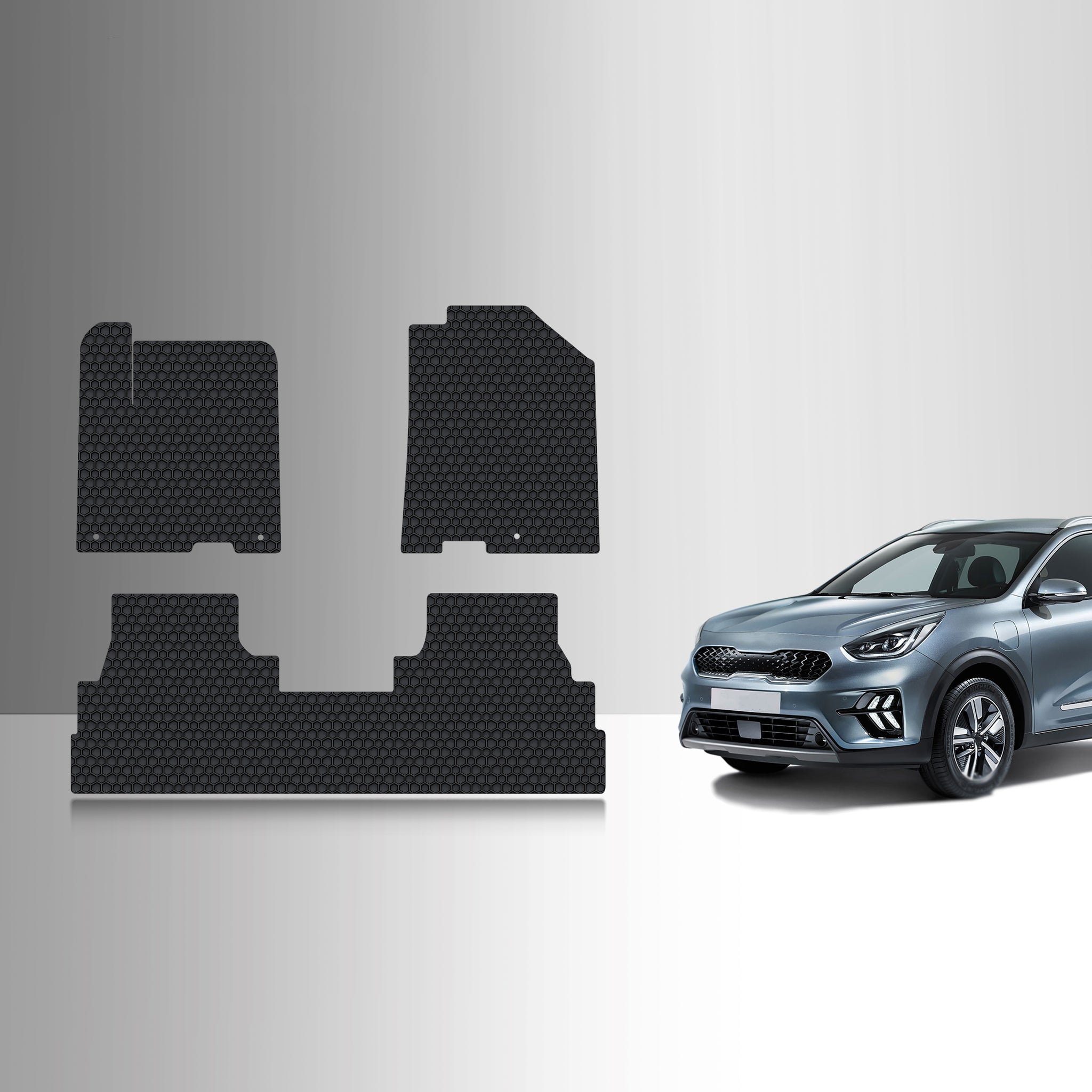 CUSTOM FIT FOR KIA Niro EV 2020 1st & 2nd Row Mat Set