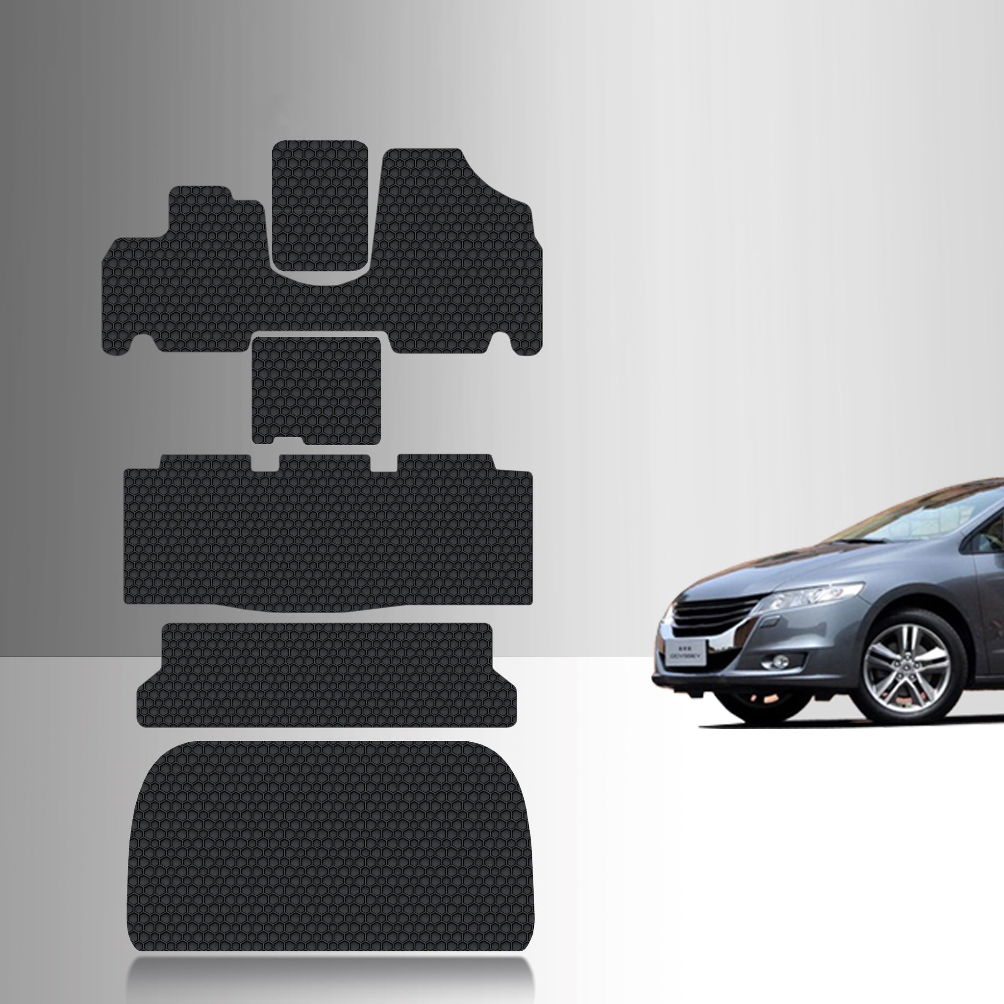 CUSTOM FIT FOR HONDA Odyssey 2006 Full Set 1st + 2nd + 3rd + Cargo Mat