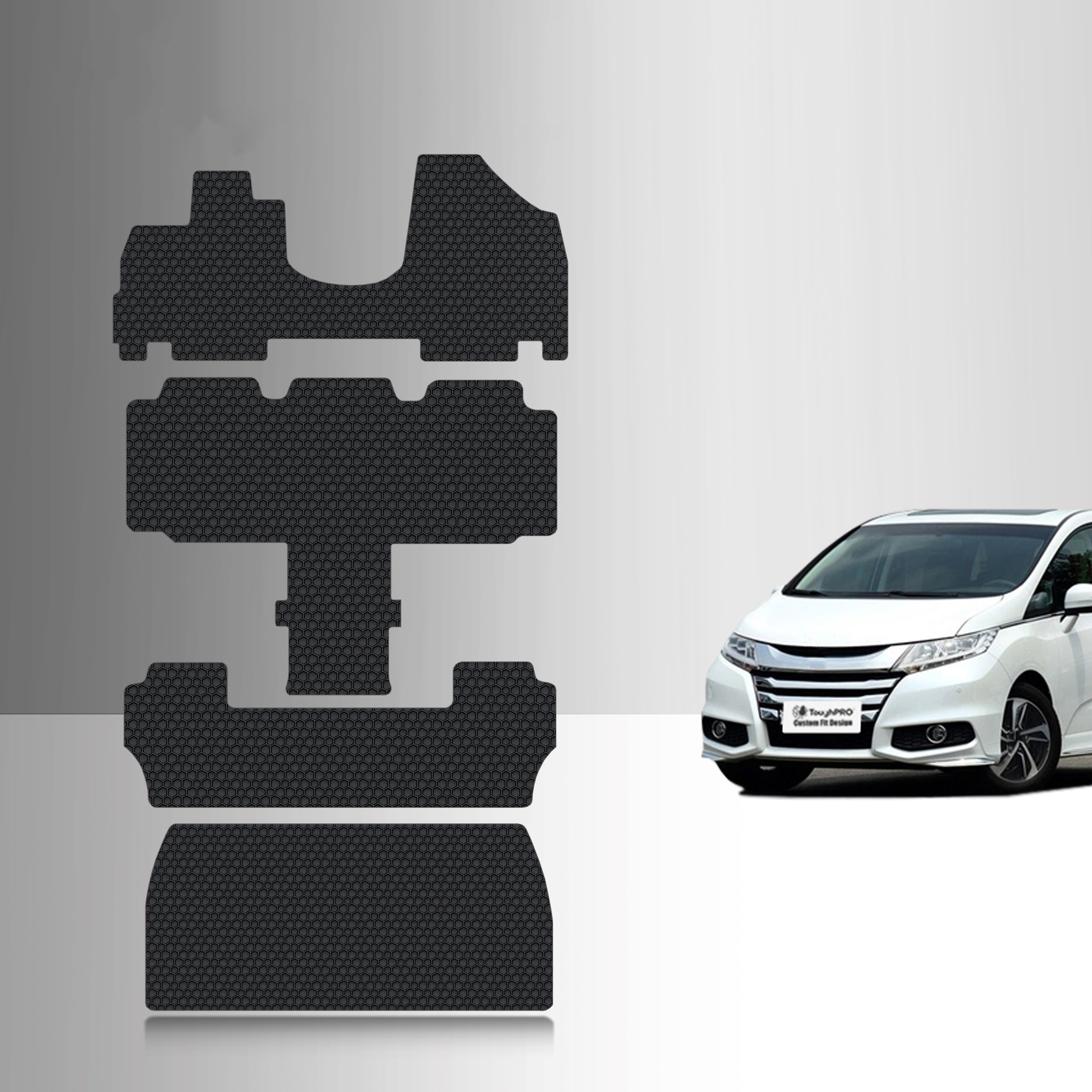 CUSTOM FIT FOR HONDA Odyssey 2013 Full Set 1st + 2nd + 3rd + Cargo Mat 7 Seater