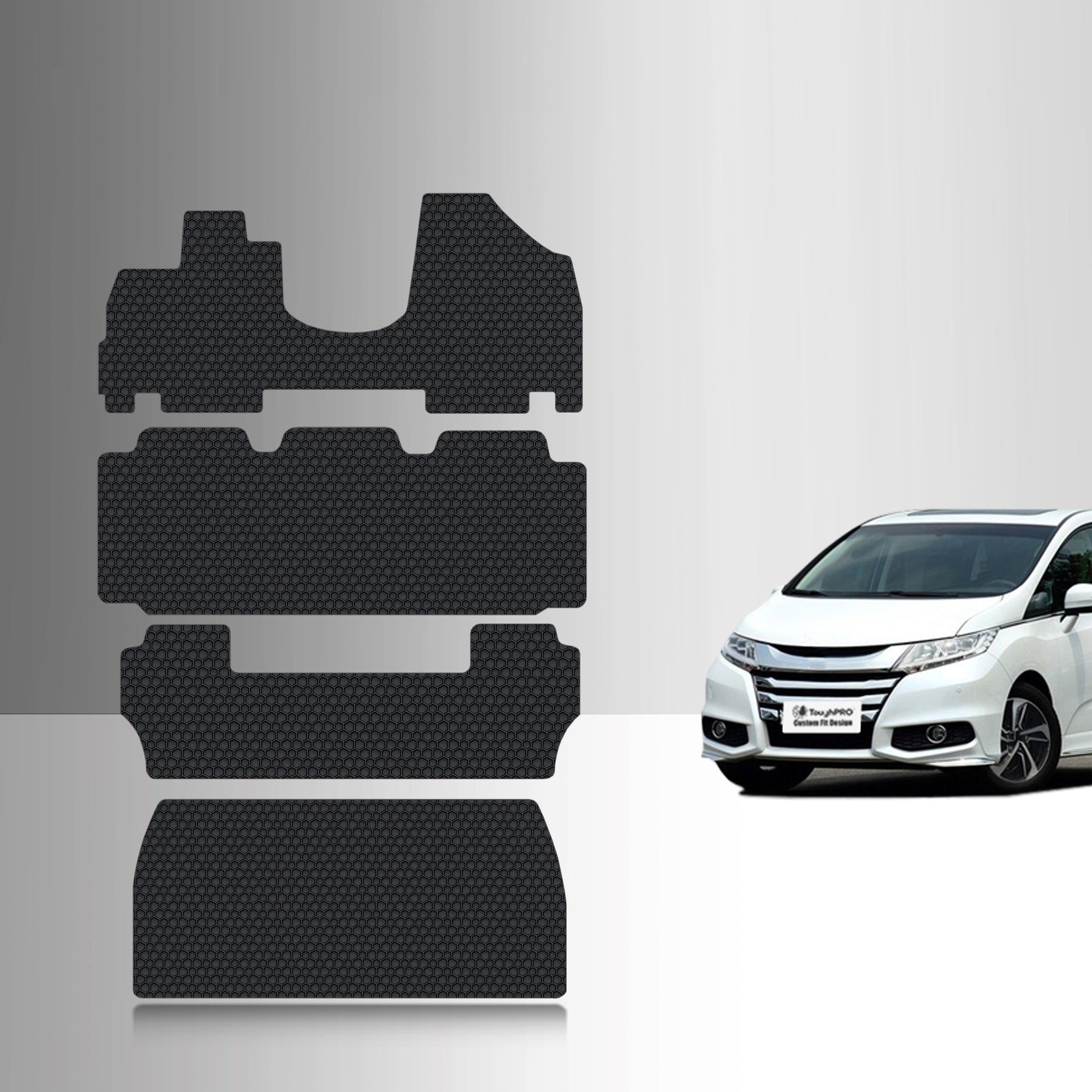 CUSTOM FIT FOR HONDA Odyssey 2012 Full Set 1st + 2nd + 3rd + Cargo Mat 8 Seater