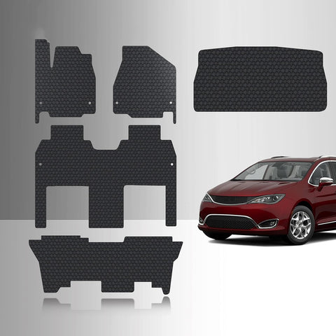 CUSTOM FIT FOR CHRYSLER Pacifica Hybrid 2021 Limited Trim 1st + 2nd + 3rd + Cargo Mats