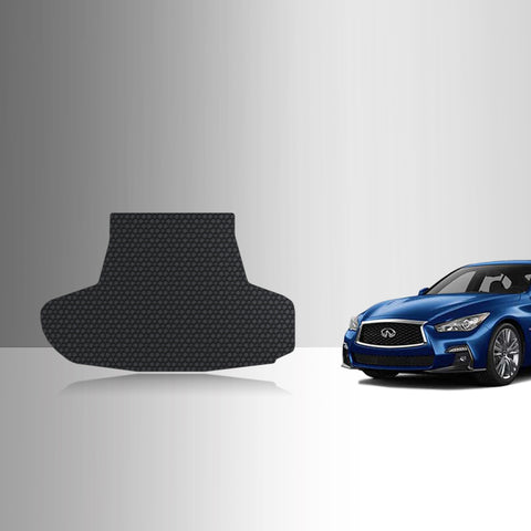 CUSTOM FIT FOR INFINITI Q50 2023 Cargo Mat (3.0t model's engine No Spare Tire No Hybrid)