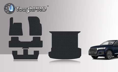 CUSTOM FIT FOR AUDI Q7 2017 Full Set Floor + 3rd Row + Cargo Mats