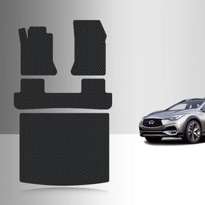 CUSTOM FIT FOR INFINITI QX30 2019 Full Set Floor + Cargo Mats