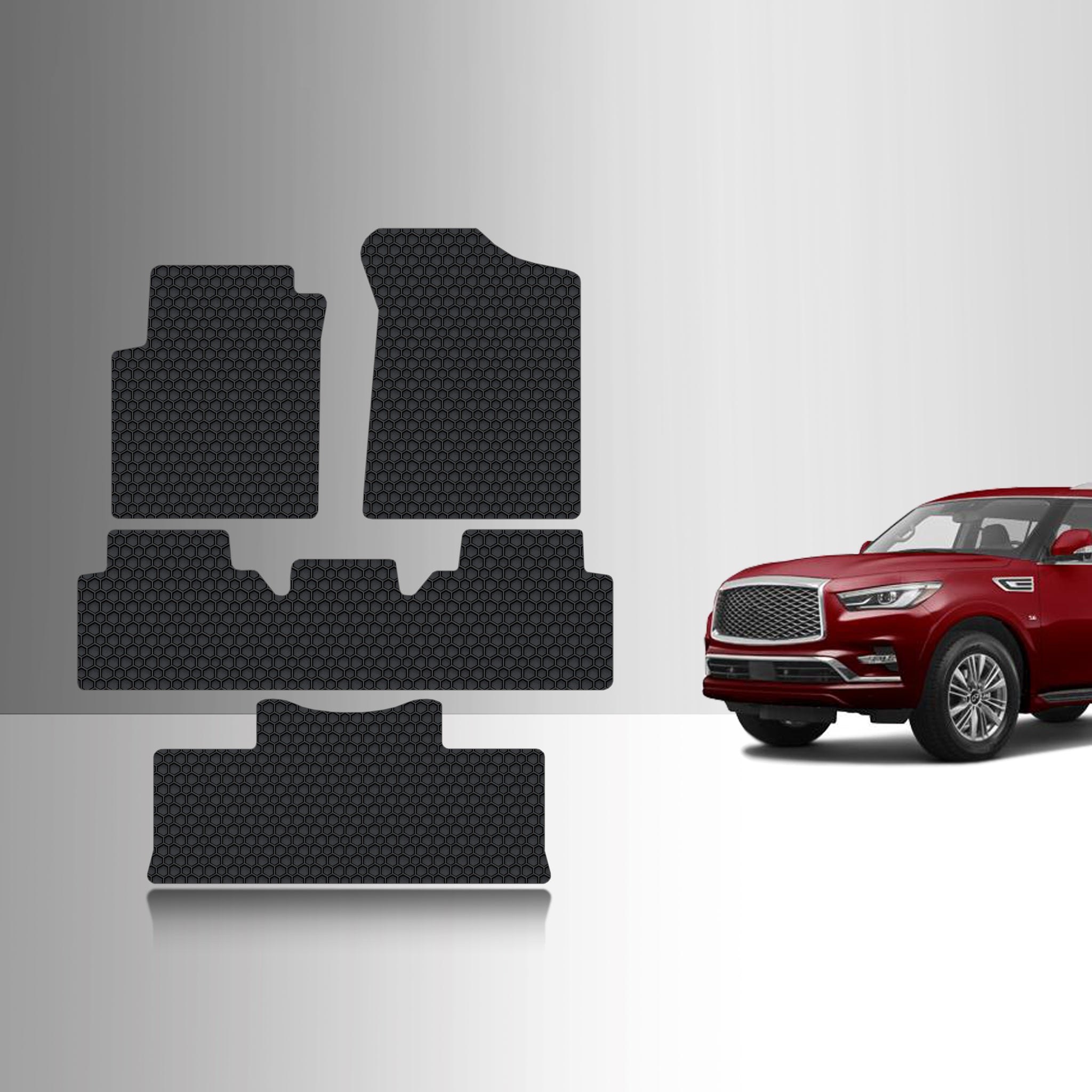 CUSTOM FIT FOR INFINITI QX80 2017 Front Row 2nd Row  3rd Row