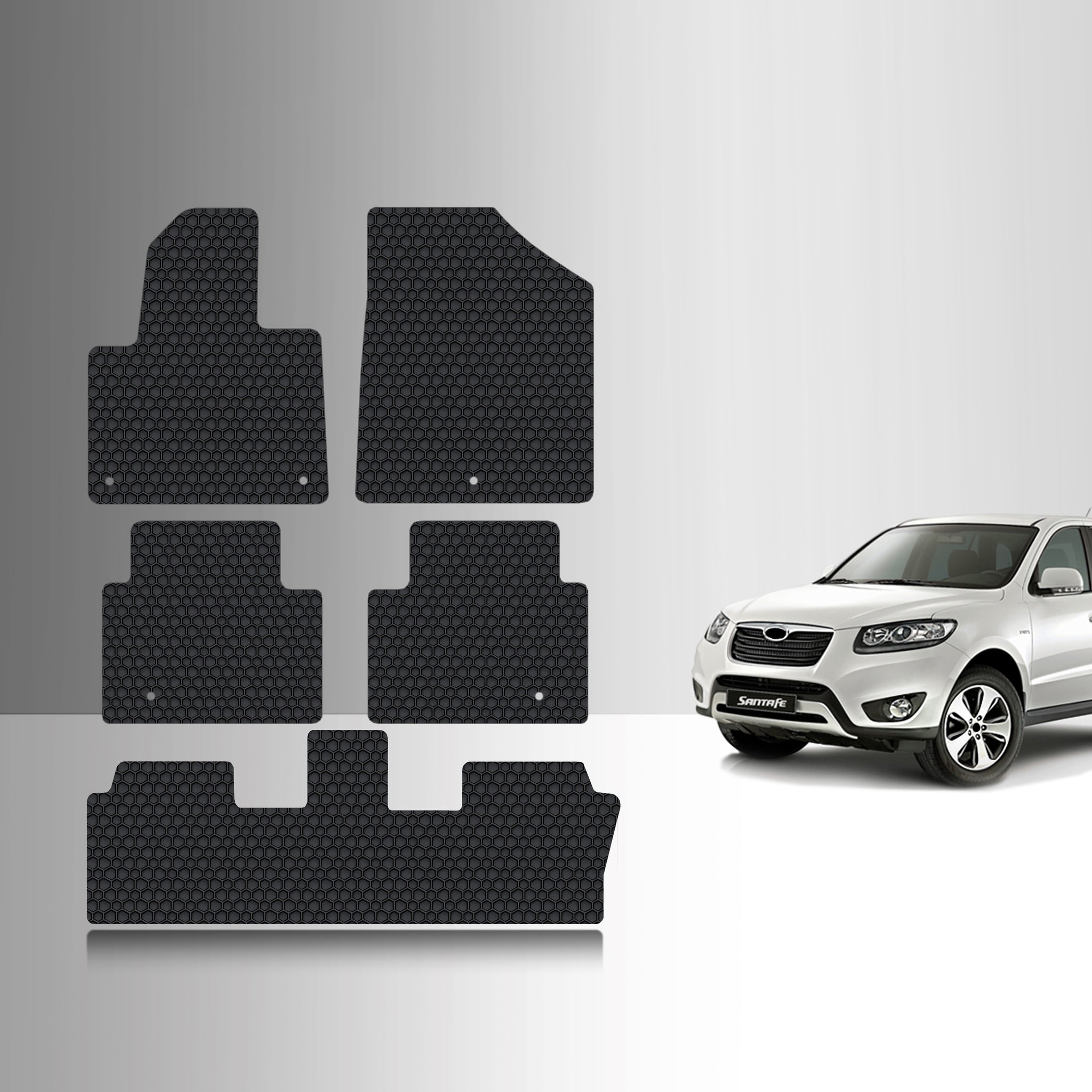 CUSTOM FIT FOR HYUNDAI Santa Fe (7-Seater) 2017 Front Row 2nd Row 3rd Row