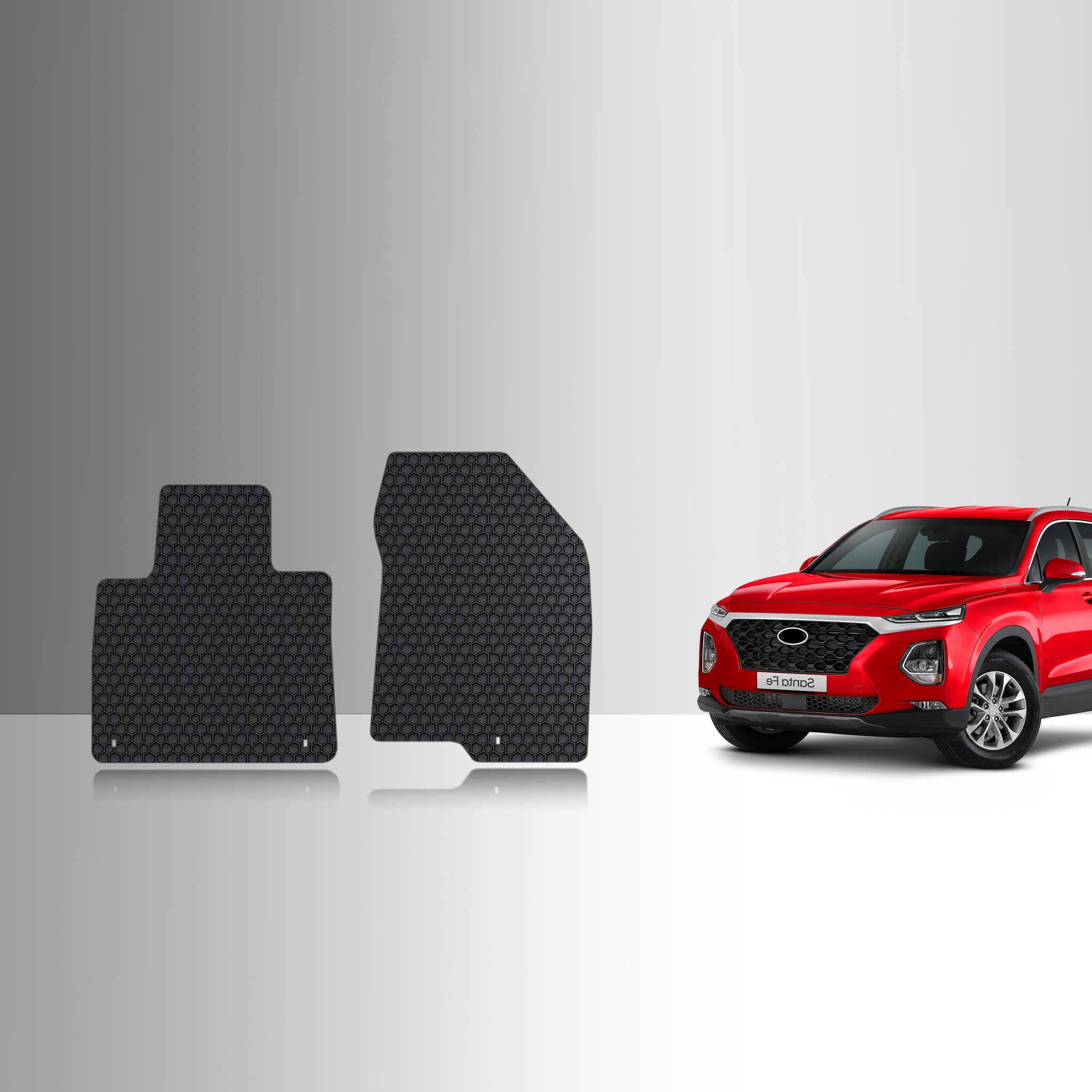 CUSTOM FIT FOR HYUNDAI Santa Fe 5 Seater 2019 Two Front Mats