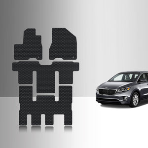 CUSTOM FIT FOR KIA Sedona 2017 1st & 2nd and 3rd Row Mat Set 7 Seater