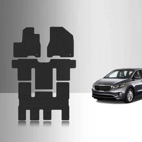 CUSTOM FIT FOR KIA Sedona 2017 1st & 2nd and 3rd Row Mat Set 7 Seater
