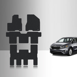 CUSTOM FIT FOR KIA Sedona 2017 1st & 2nd and 3rd Row Mat Set 8 Seater