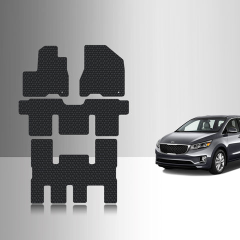 CUSTOM FIT FOR KIA Sedona 2021 1st & 2nd and 3rd Row Mat Set 8 Seater