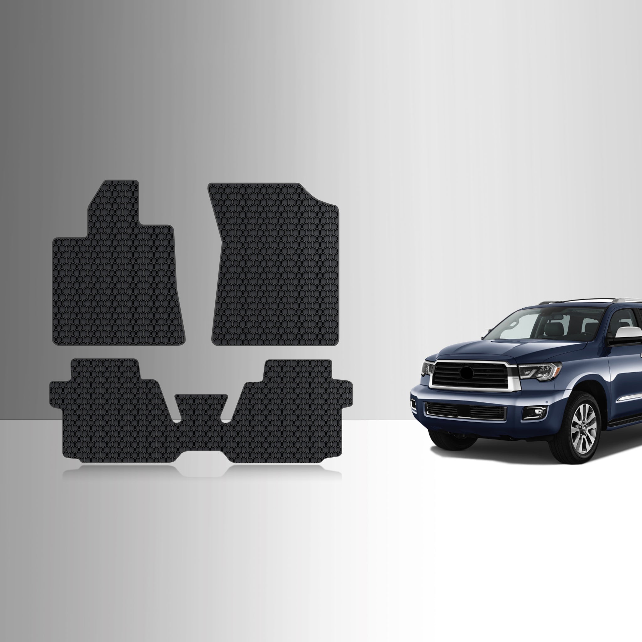 CUSTOM FIT FOR TOYOTA Sequoia 2020 1st & 2nd Row (With 2nd Row Console)