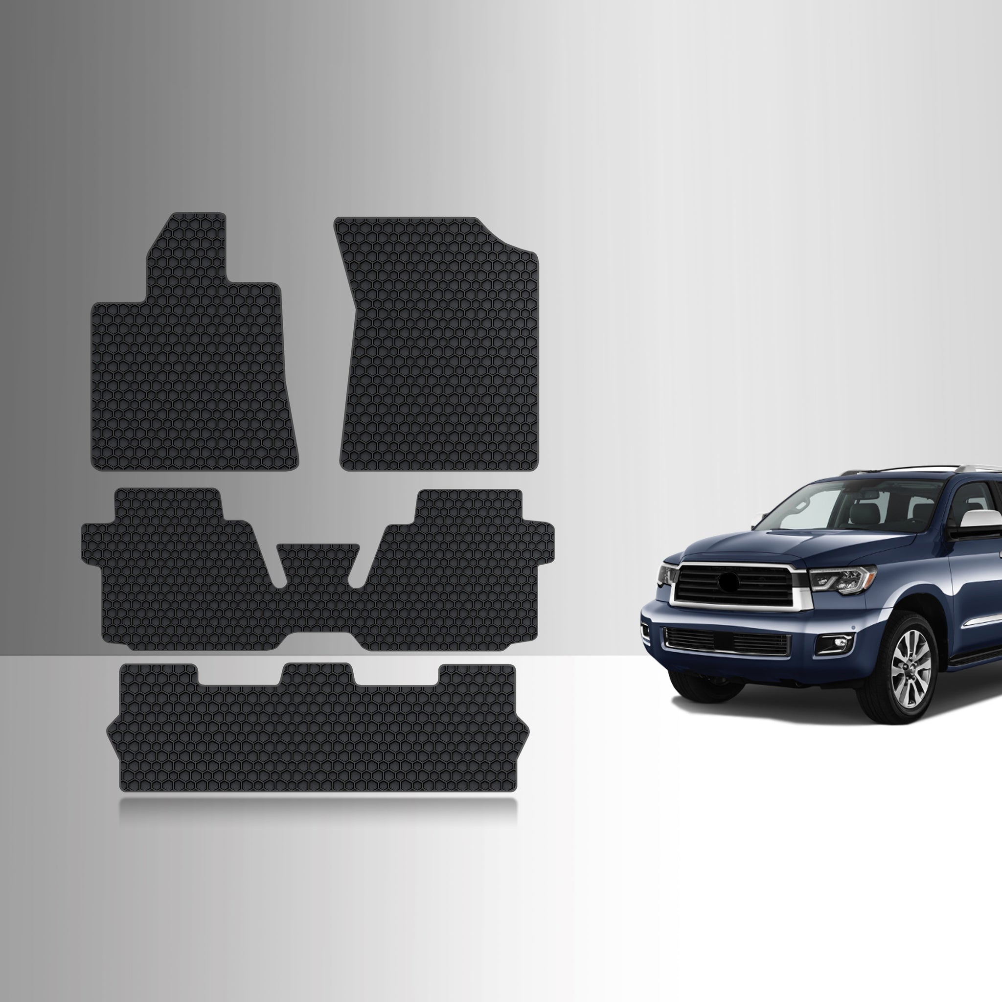 CUSTOM FIT FOR TOYOTA Sequoia 2012 Front Row  2nd Row  3rd Row