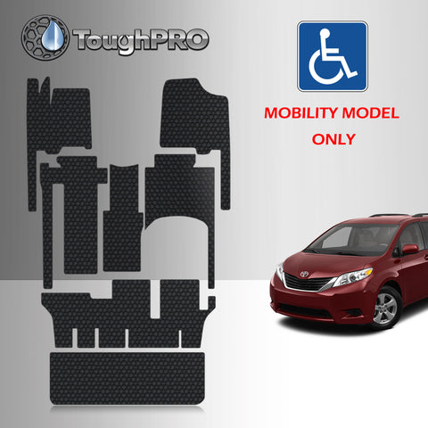 CUSTOM FIT FOR TOYOTA Sienna 2016 Front Row 2nd Row 3rd Row Trunk Mat( 3rd Row Up) 7 Seater Mobility