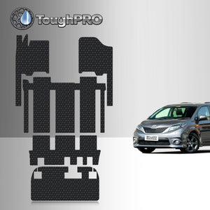 CUSTOM FIT FOR TOYOTA Sienna 2014 Front Row  2nd Row  3rd Row  Trunk Mat( 3rd Row Up) 7 Seater