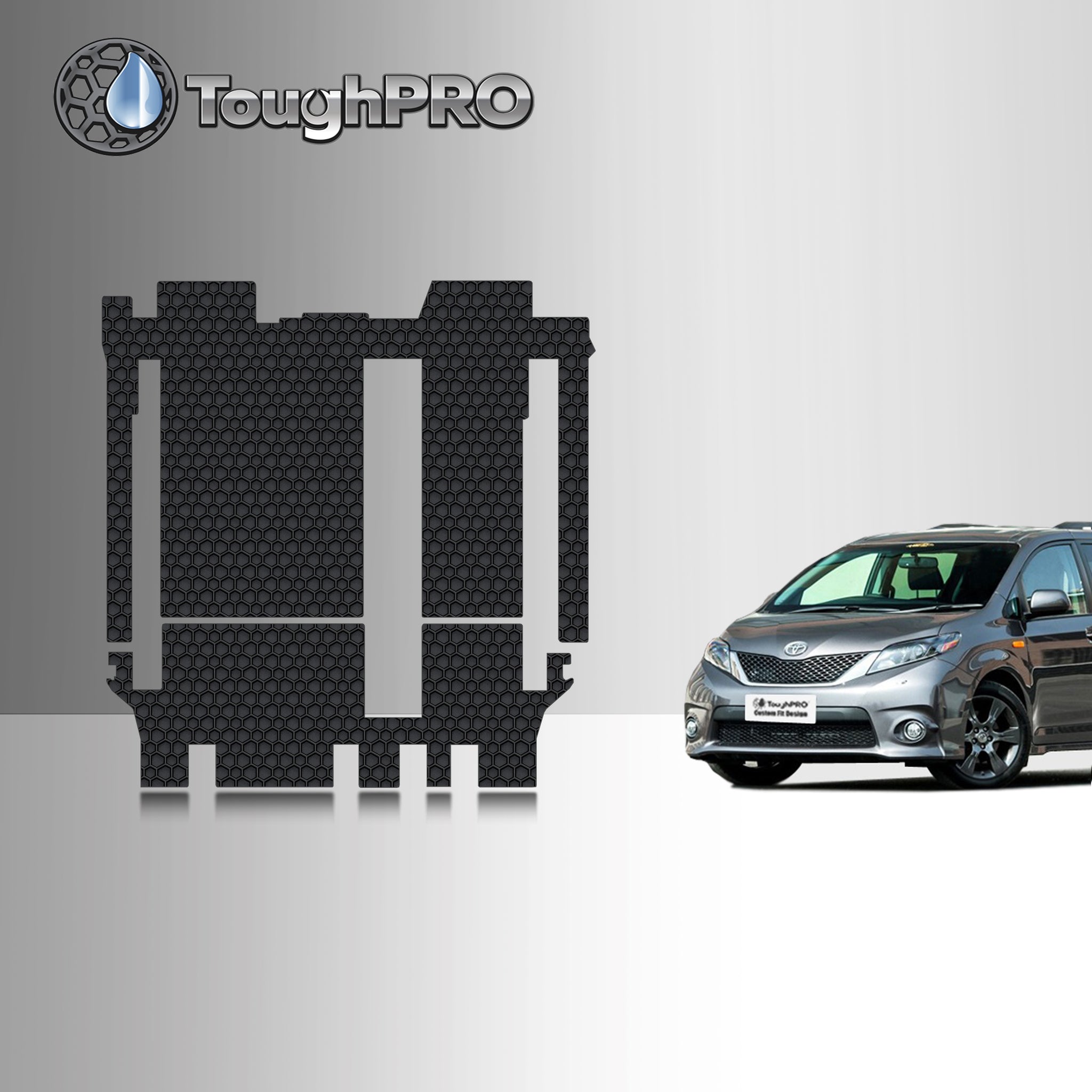 CUSTOM FIT FOR TOYOTA Sienna 2011 2nd Row And 3rd Row 8 Seater