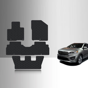 CUSTOM FIT FOR KIA Sorento 2016 1st & 2nd & 3rd Row Mat Set