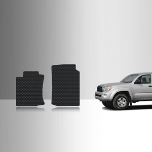 CUSTOM FIT FOR TOYOTA Tacoma 2007 Two Front Mats Double Cab