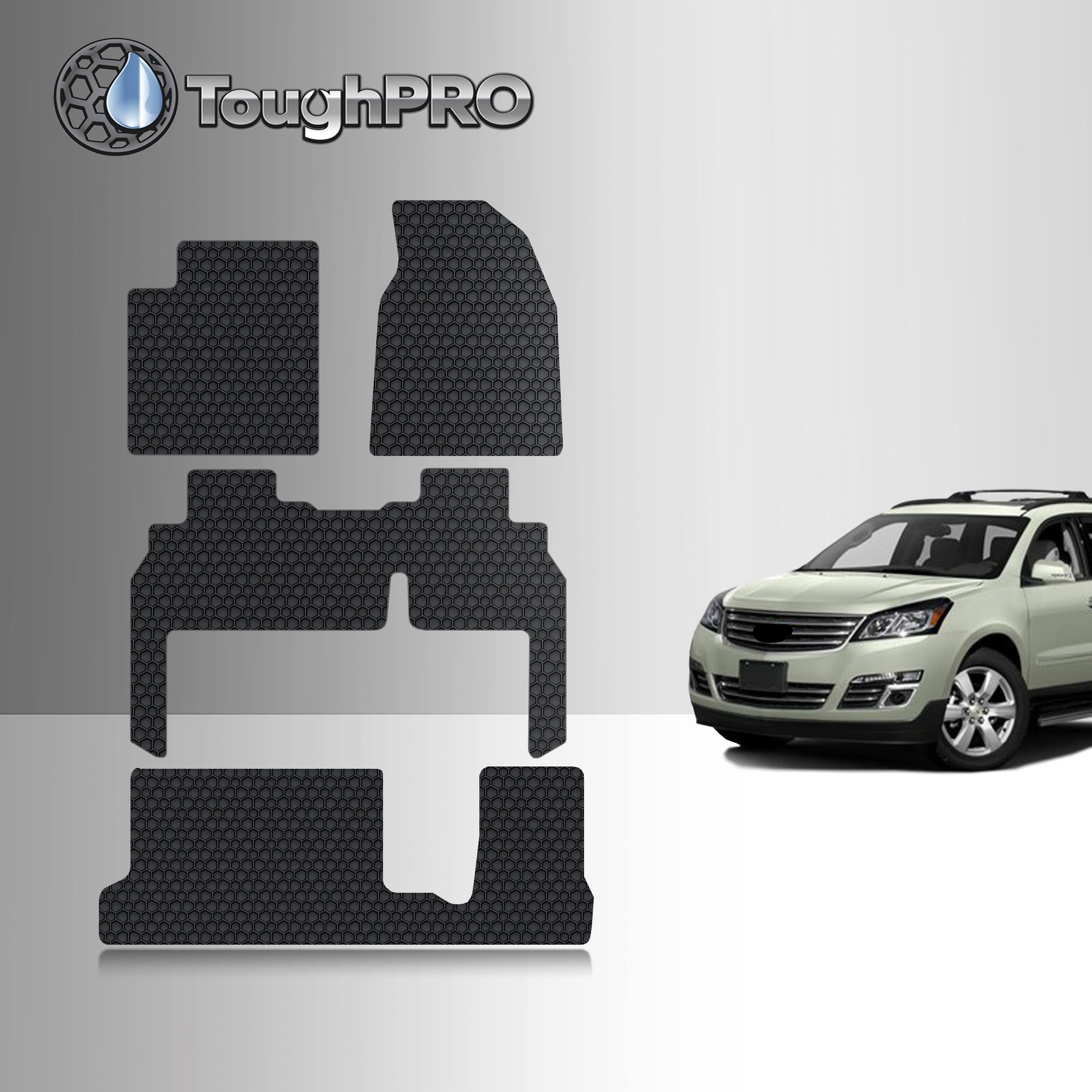 CUSTOM FIT FOR CHEVROLET Traverse 2010 Front Row  2nd Row  3rd Row 2nd Row  BENCH SEATING