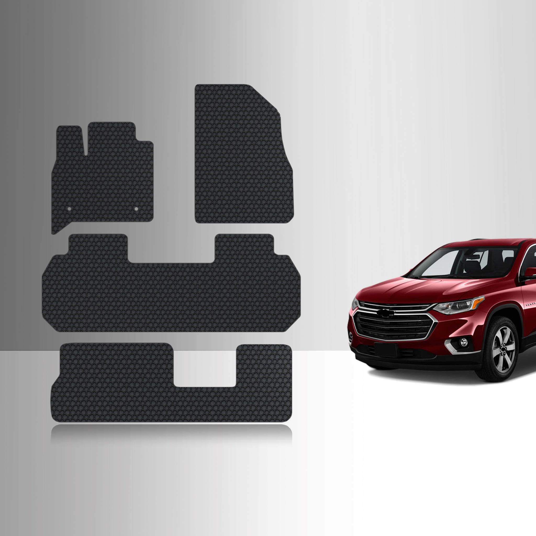 CUSTOM FIT FOR CHEVROLET Traverse 2021 Front Row 2nd Row 3rd Row 2nd Row BENCH SEATING