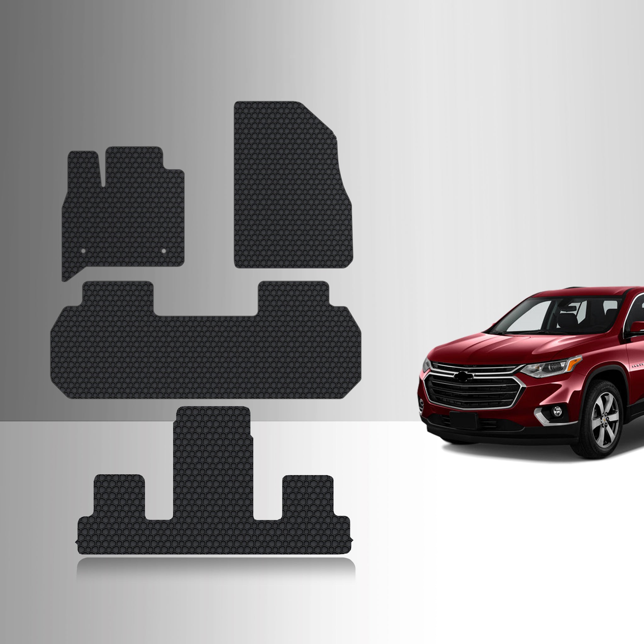 CUSTOM FIT FOR CHEVROLET Traverse 2019 Front Row 2nd Row 3rd Row 2nd Row BUCKET SEATING