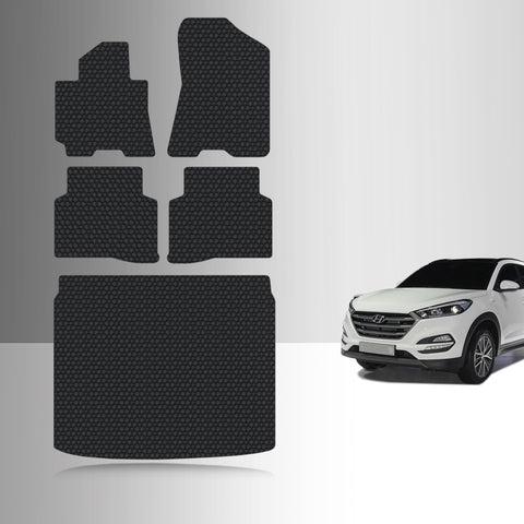 CUSTOM FIT FOR HYUNDAI Tucson 2016 Full Set Floor + Cargo Mats