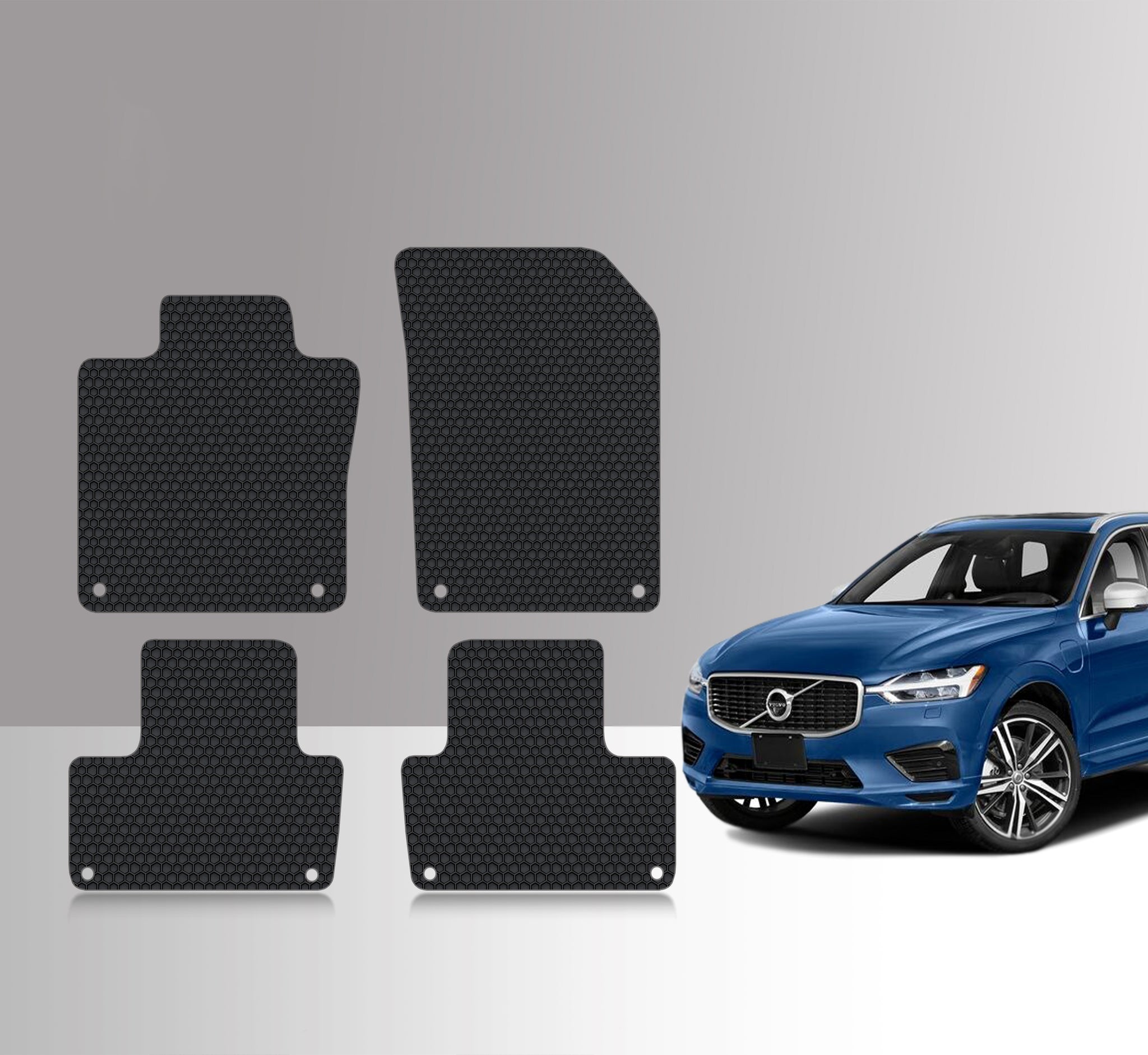 CUSTOM FIT FOR VOLVO XC60 2021 Floor Mat Set (Front Row and 2nd Row)