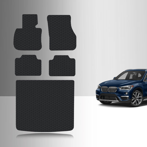 CUSTOM FIT FOR BMW X1 2017 Full Set Floor + Cargo Mats