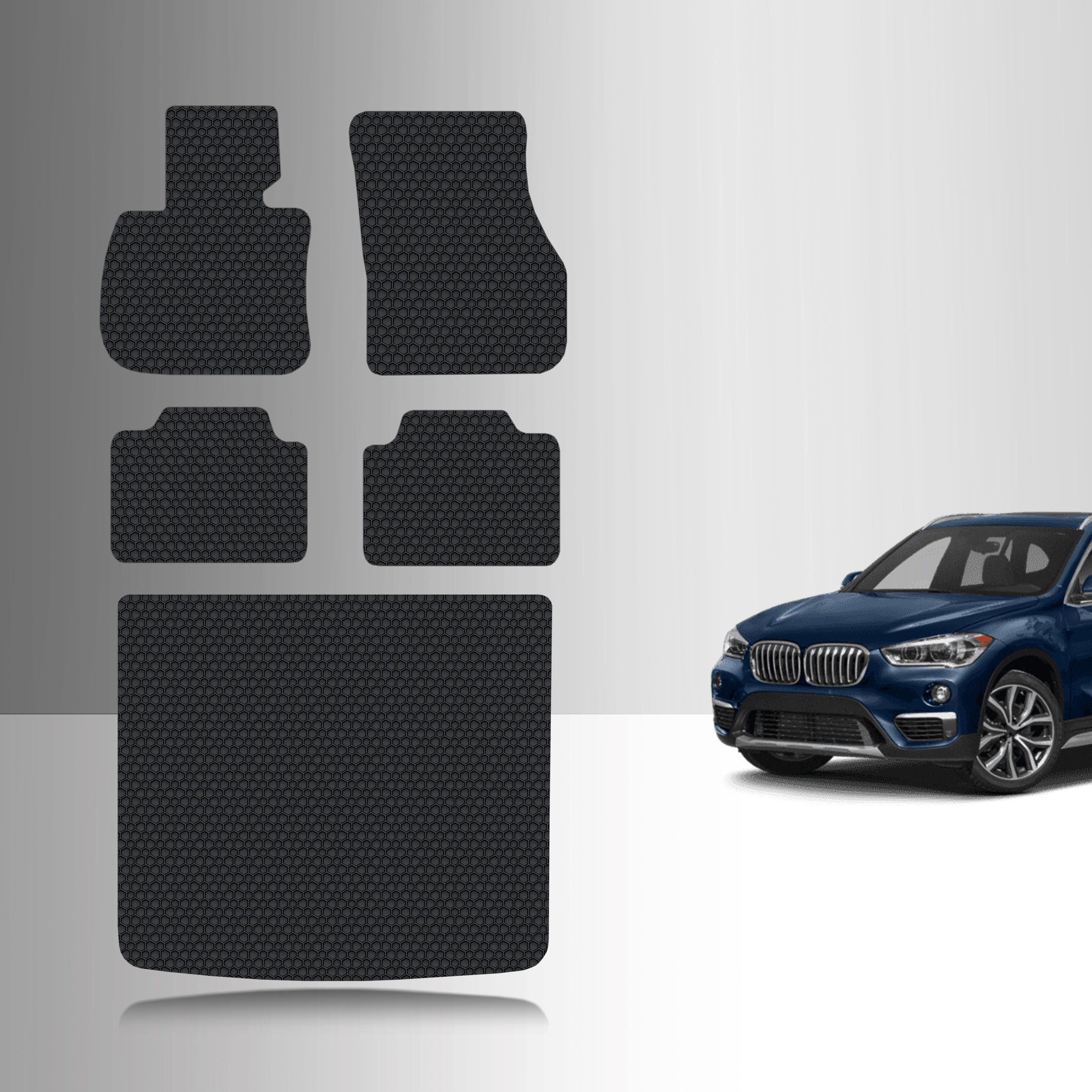 CUSTOM FIT FOR BMW X1 2018 Full Set Floor + Cargo Mats