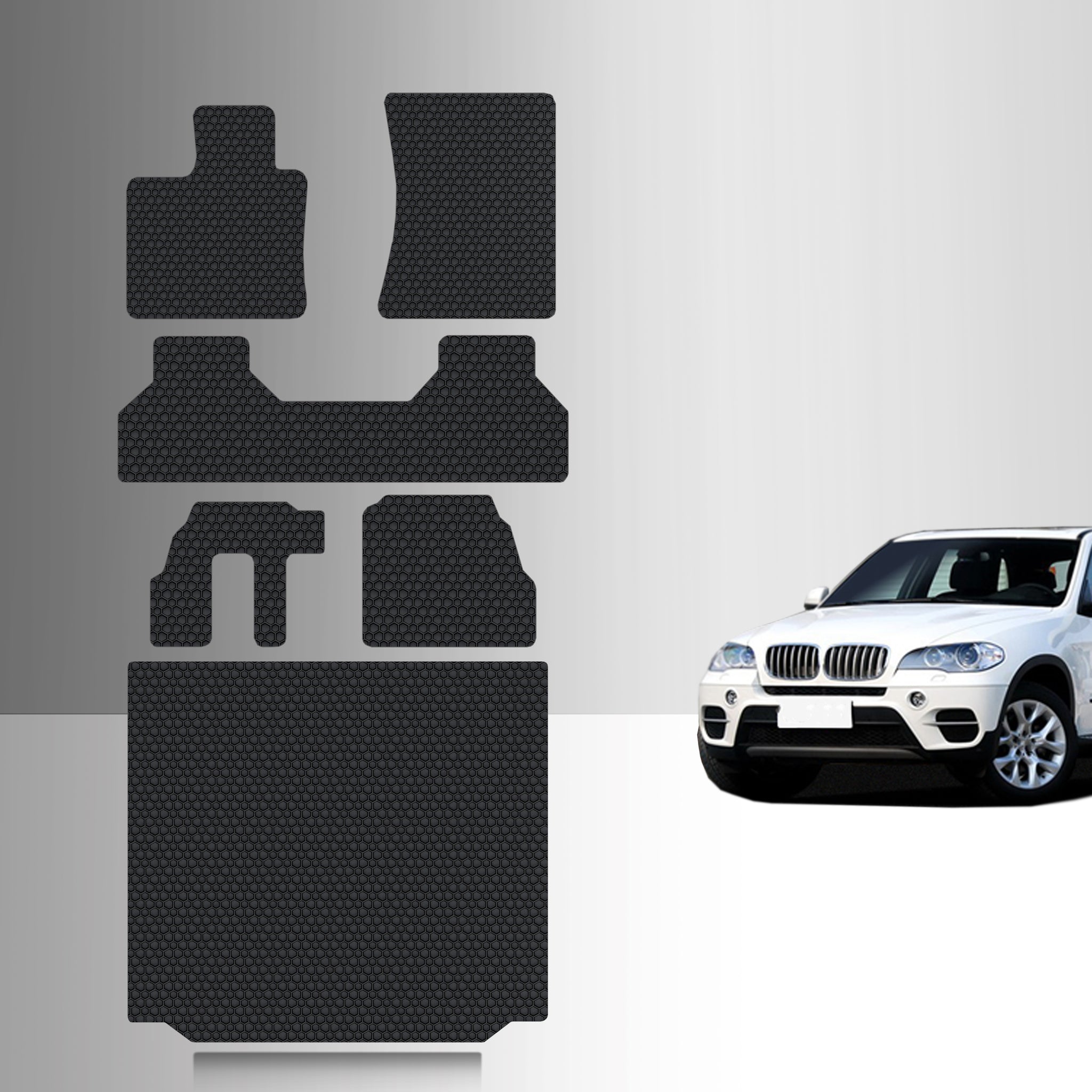 CUSTOM FIT FOR BMW X5 2007 Full Set Floor + 3rd Row + Cargo Mats