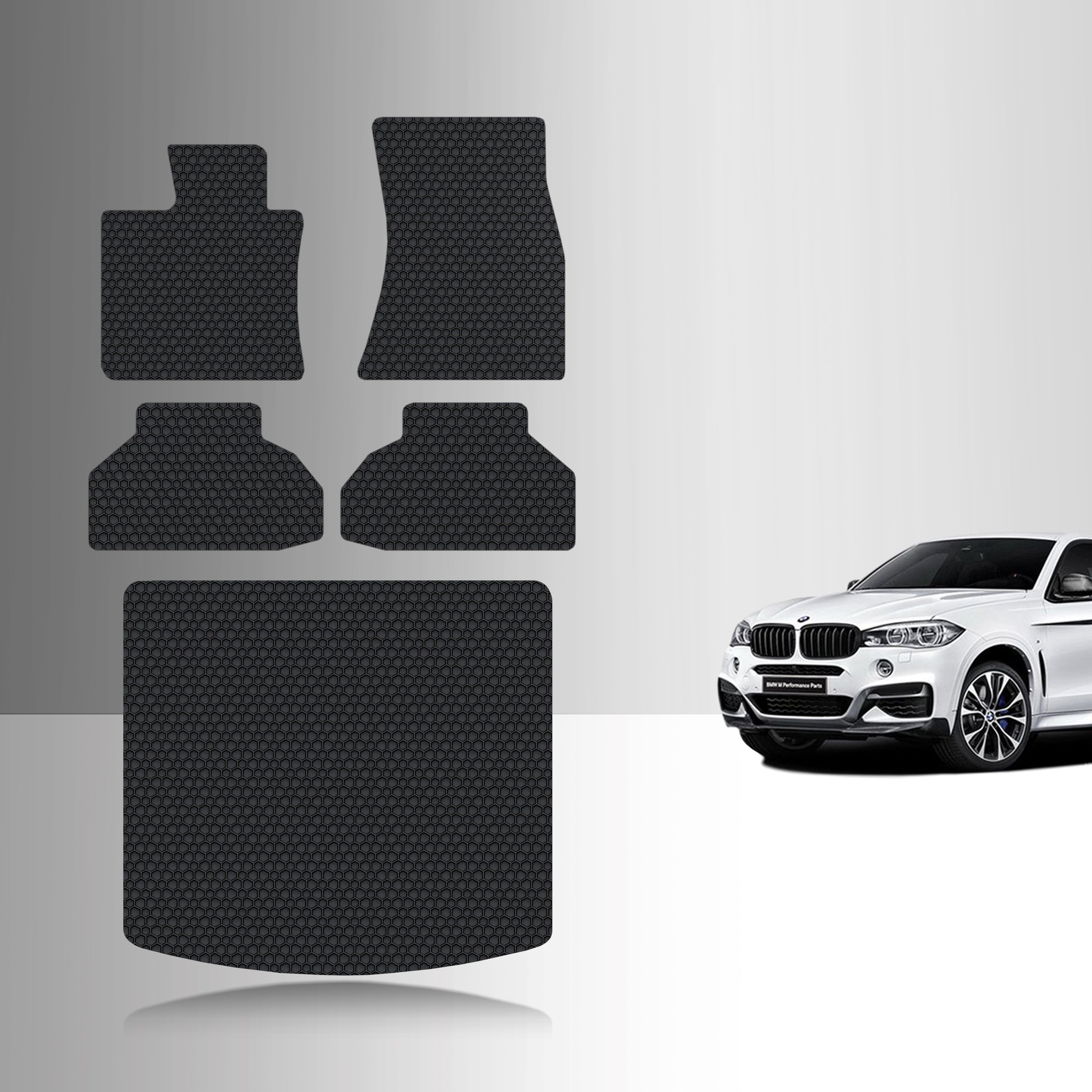 CUSTOM FIT FOR BMW X6 2016 Full Set Floor + Cargo Mats