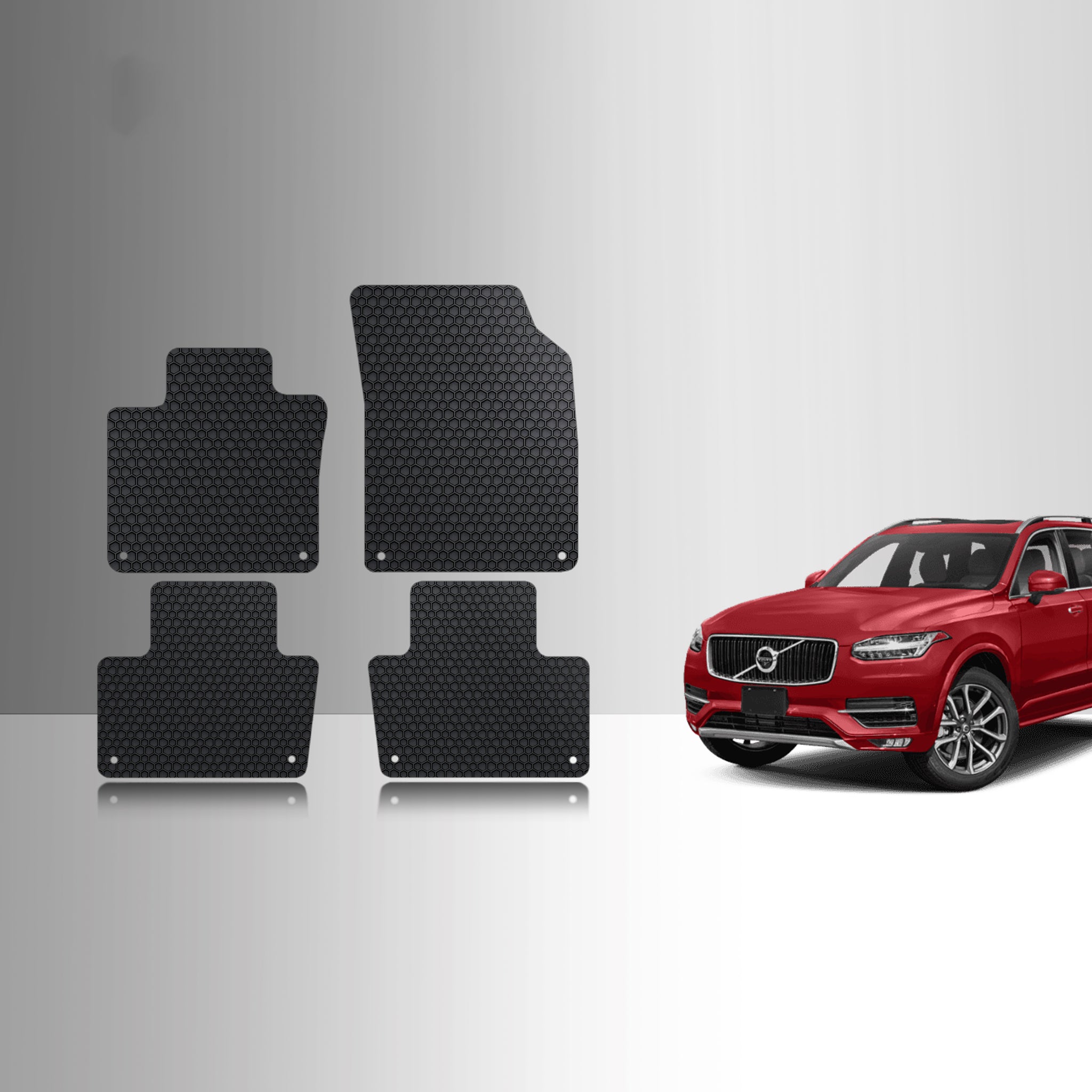 CUSTOM FIT FOR VOLVO XC90 2021 Floor Mat Set (Front Row and 2nd Row)