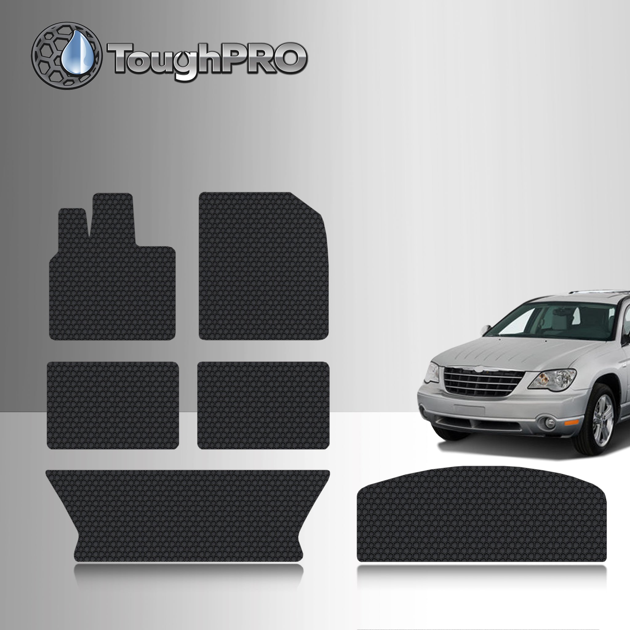 CUSTOM FIT FOR CHRYSLER Pacifica 2005 Front Row  2nd Row  3rd Row  Cargo Mat (3rd Row Up)