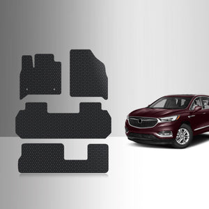 CUSTOM FIT FOR BUICK Enclave 2023 1st Row & 2nd Row & 3rd Row Mats For Bench Seating