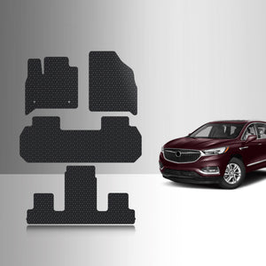 CUSTOM FIT FOR BUICK Enclave 2020 1st Row & 2nd Row & 3rd Row Mats For Bucket Seating