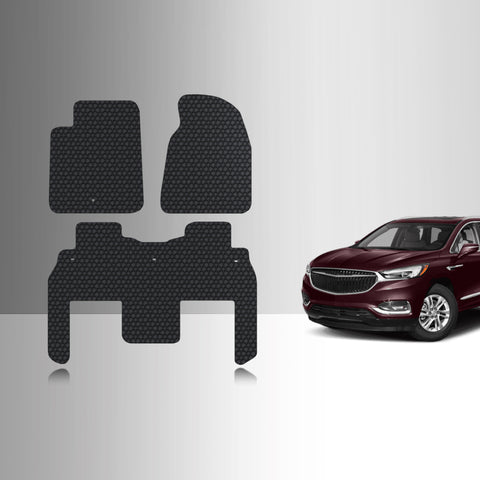 CUSTOM FIT FOR BUICK Enclave 2012 1st & 2nd Row Mats For Bucket Seating