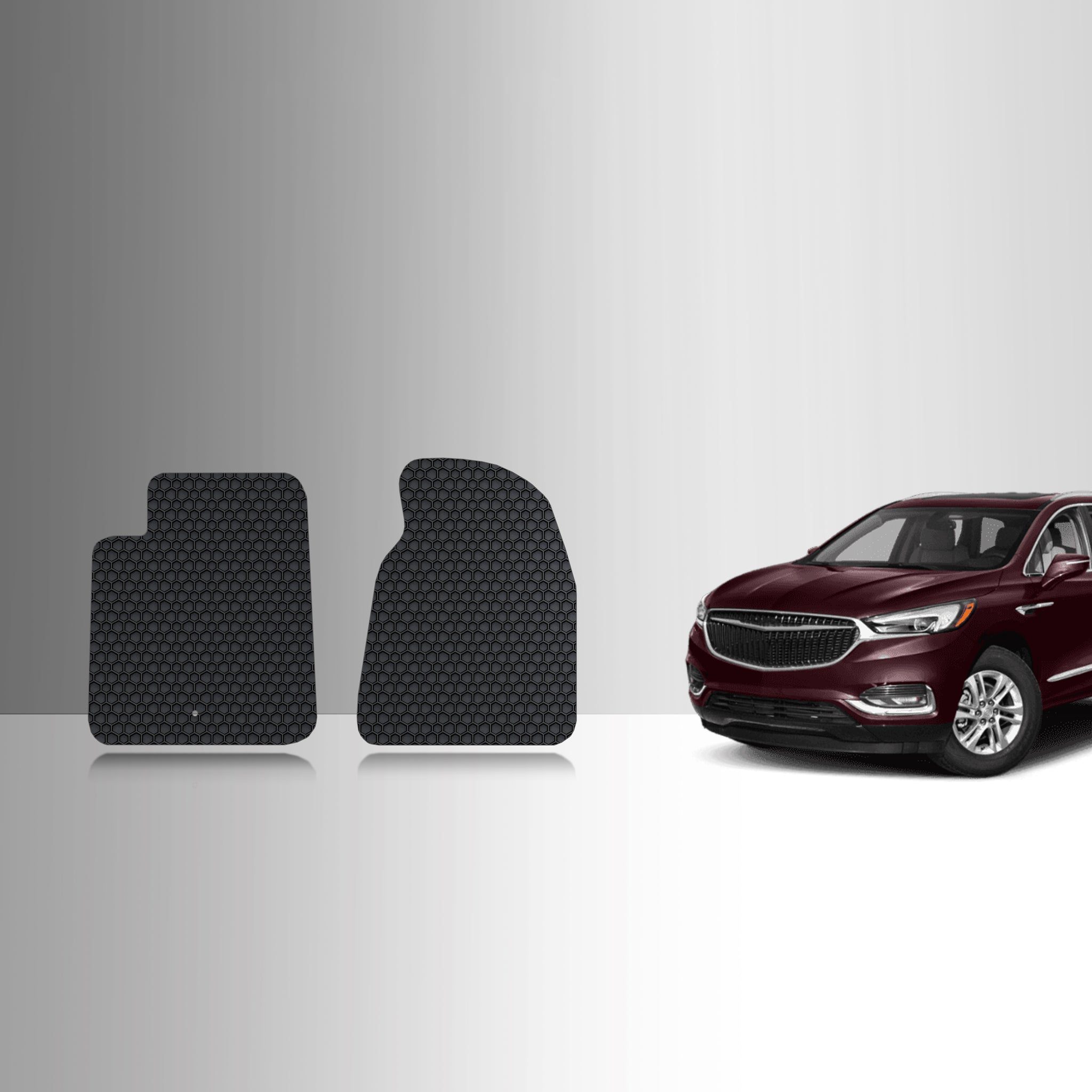 CUSTOM FIT FOR BUICK Enclave 2016 Two Front Mats For Bucket Seating