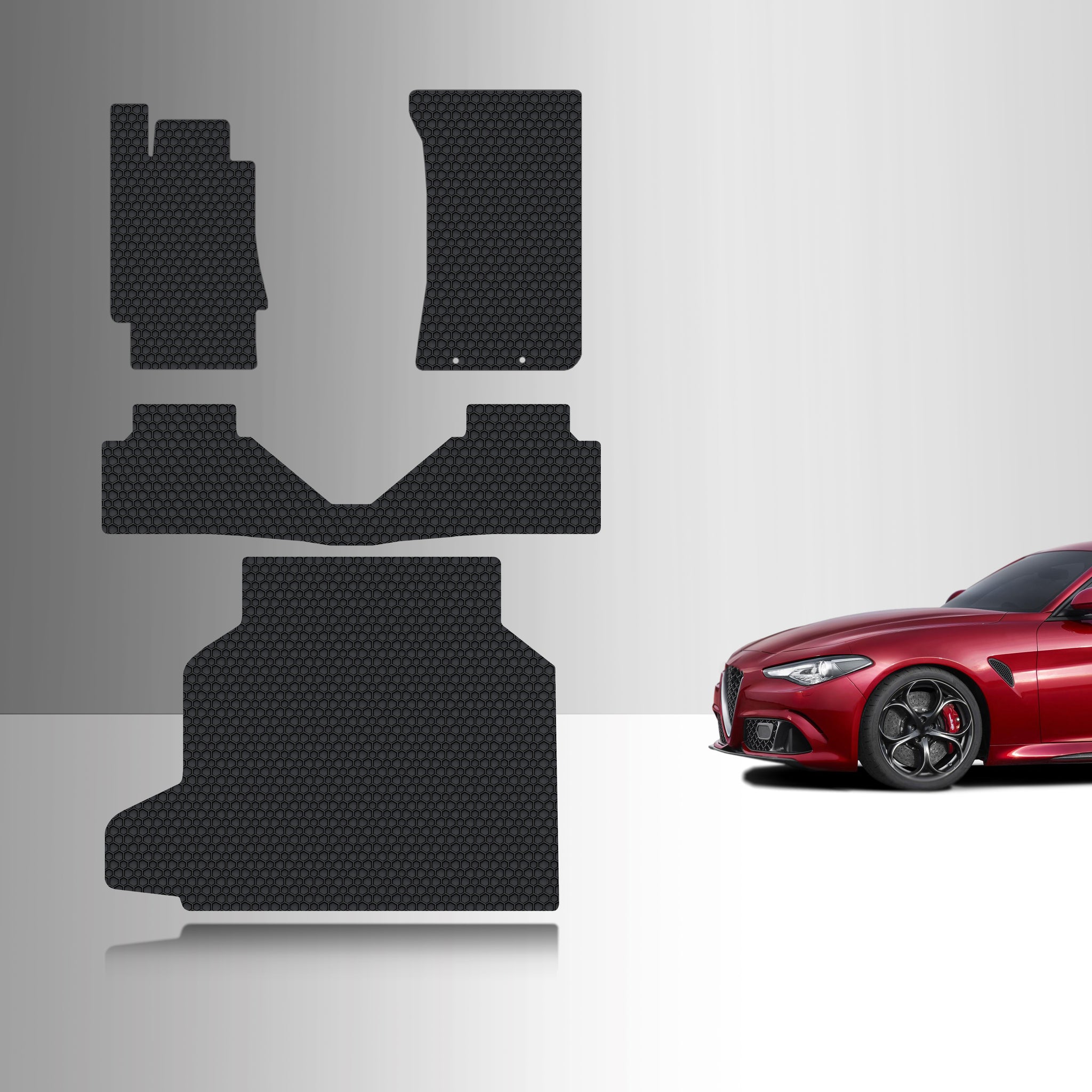 CUSTOM FIT FOR ALFA ROMEO Giulia 2023 RWD Full Set Floor + Cargo Mats
