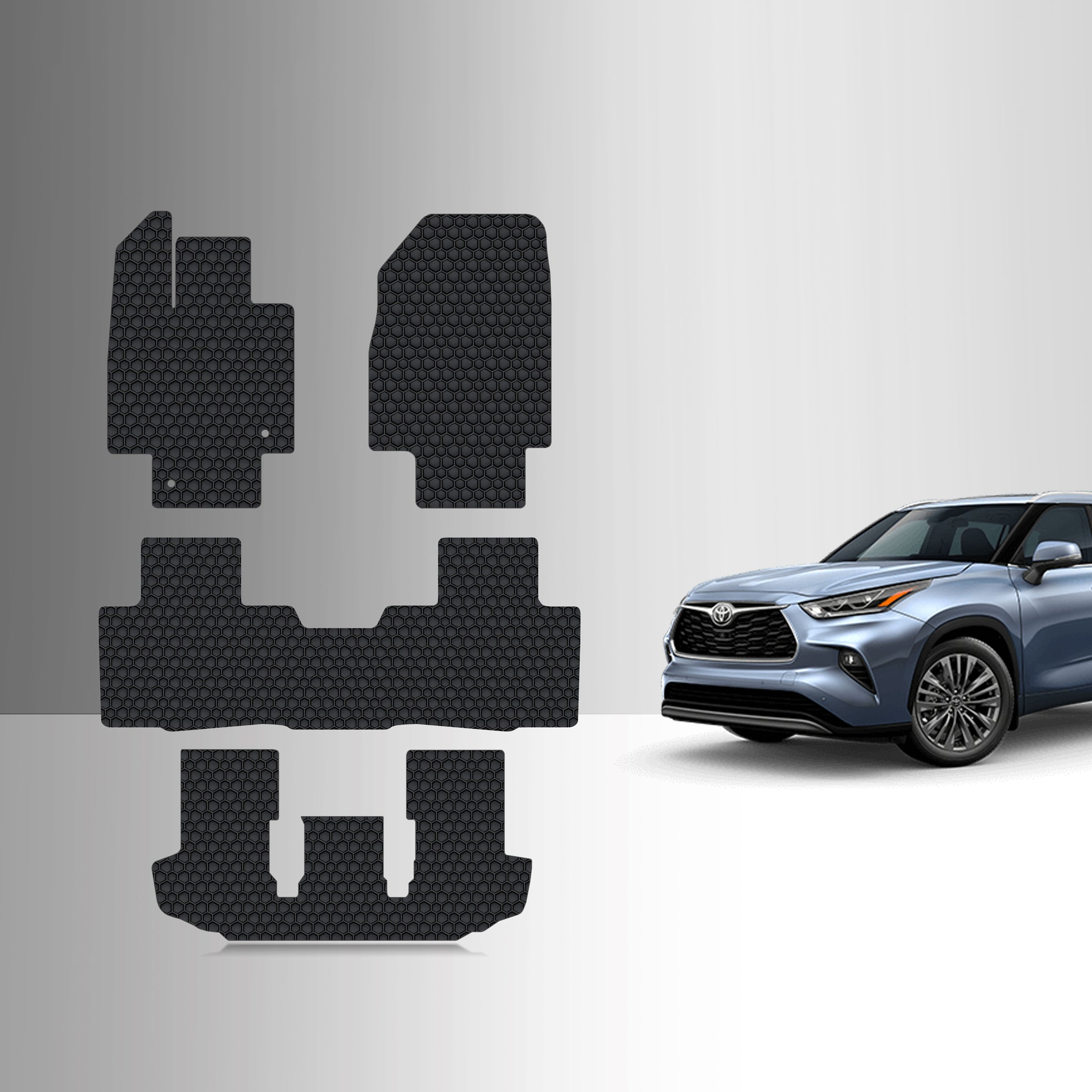 CUSTOM FIT FOR TOYOTA Highlander 2020 Front Row, 2nd Row, 3rd Row