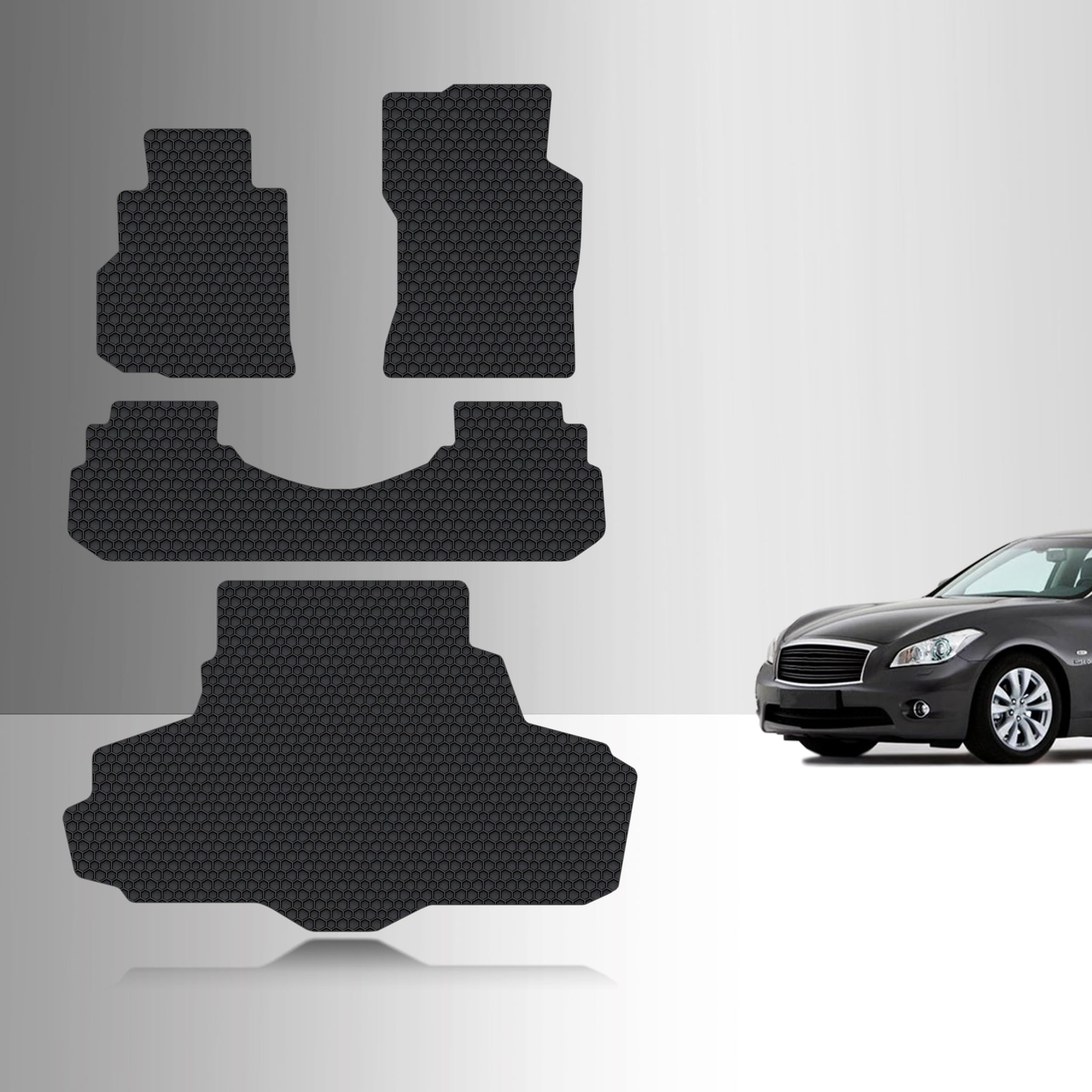 CUSTOM FIT FOR INFINITI M35 2008 Full Set Floor + Cargo Mats