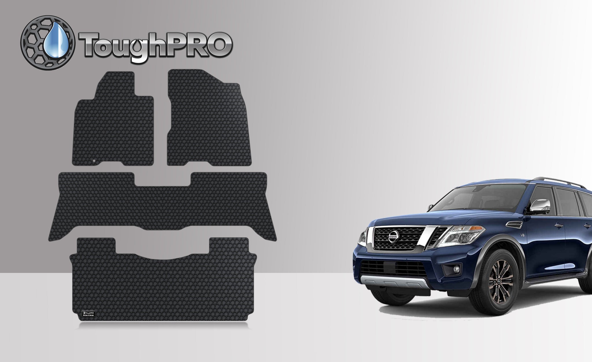 CUSTOM FIT FOR NISSAN Armada 2007 Front Row 2nd Row 3rd Row (With Center Console)