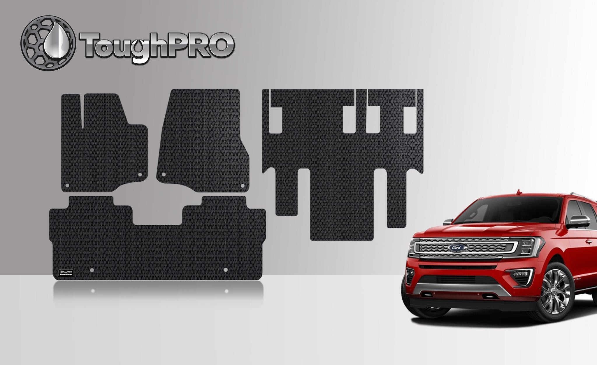 CUSTOM FIT FOR FORD Expedition Max (Bucket No Console) 2018 Front Row 2nd Row 3rd Row