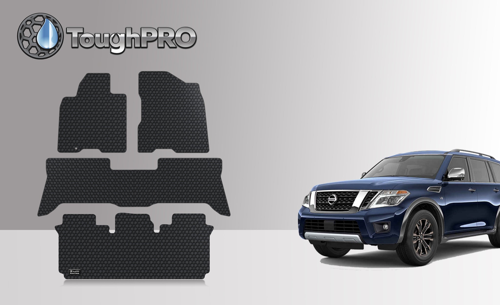 CUSTOM FIT FOR NISSAN Armada 2006 Front Row 2nd Row 3rd Row (No Center Console)