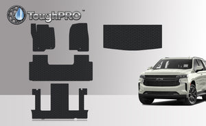 CUSTOM FIT FOR CHEVROLET Tahoe 2021 Front Row 2nd Row 3rd Row Trunk Mat (3rd Row Up) 2nd Row BUCKET SEATING