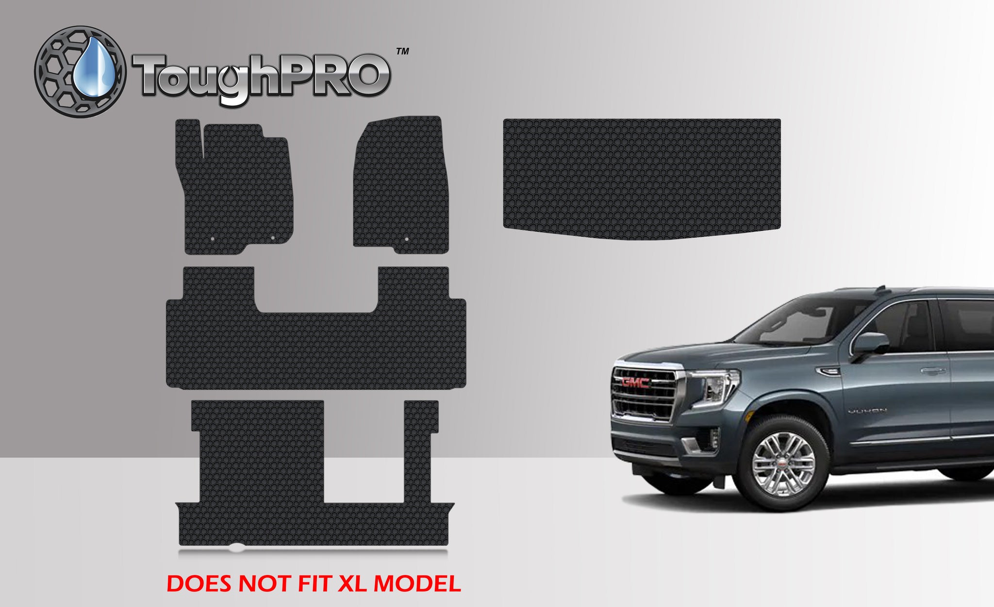 CUSTOM FIT FOR GMC Yukon Denali 2022 Front Row 2nd Row 3rd Row Trunk Mat (3rd Row Up) 2nd Row BENCH SEATING