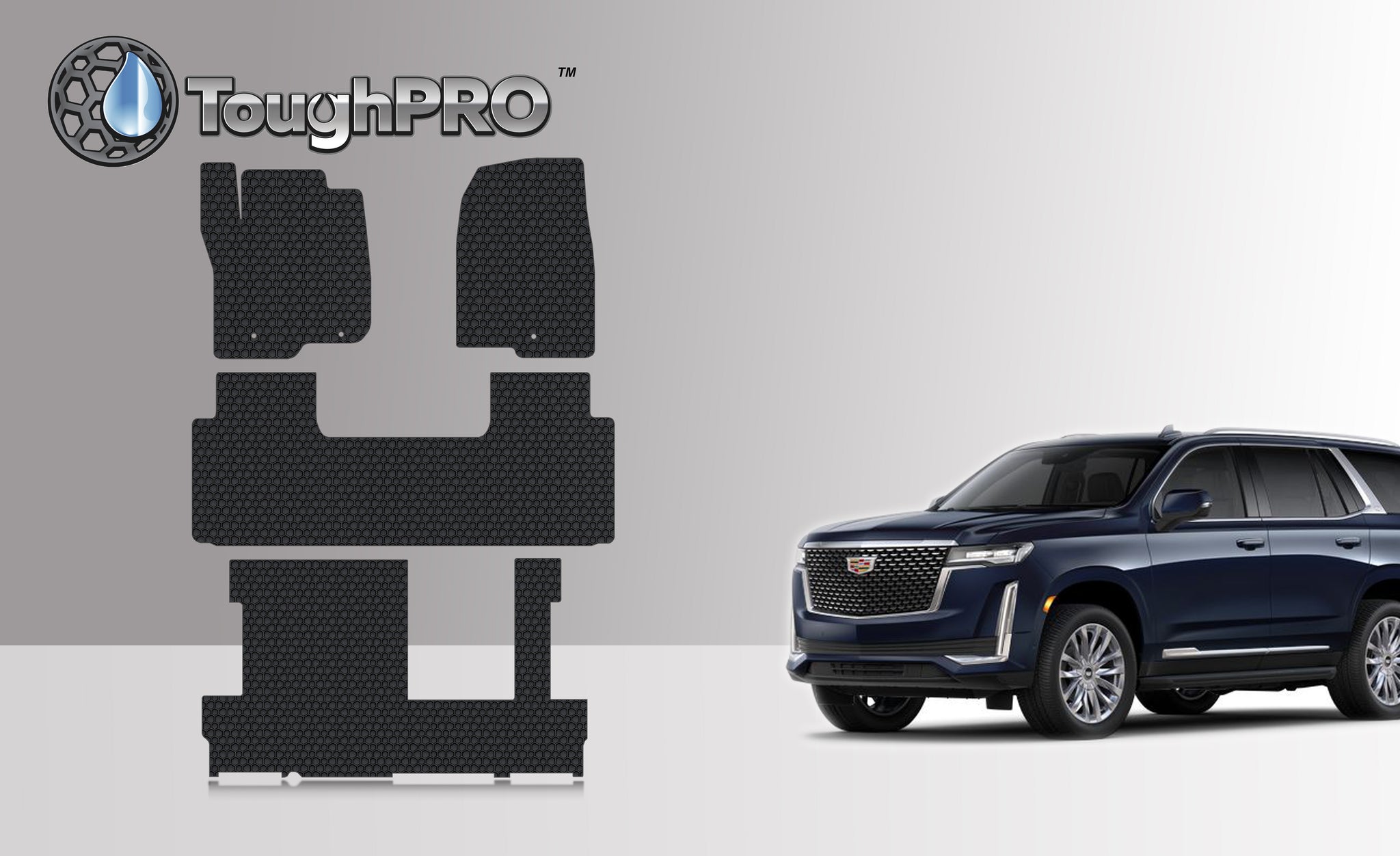 CUSTOM FIT FOR CADILLAC Escalade ESV 2021 Front Row 2nd Row 3rd Row 2nd Row BENCH SEATING